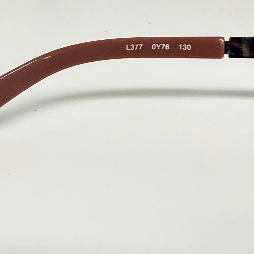 Liz Claiborne L377 0Y76 Burgundy Stainless Steel Semi Rimless Eyeglass 51-16-130
